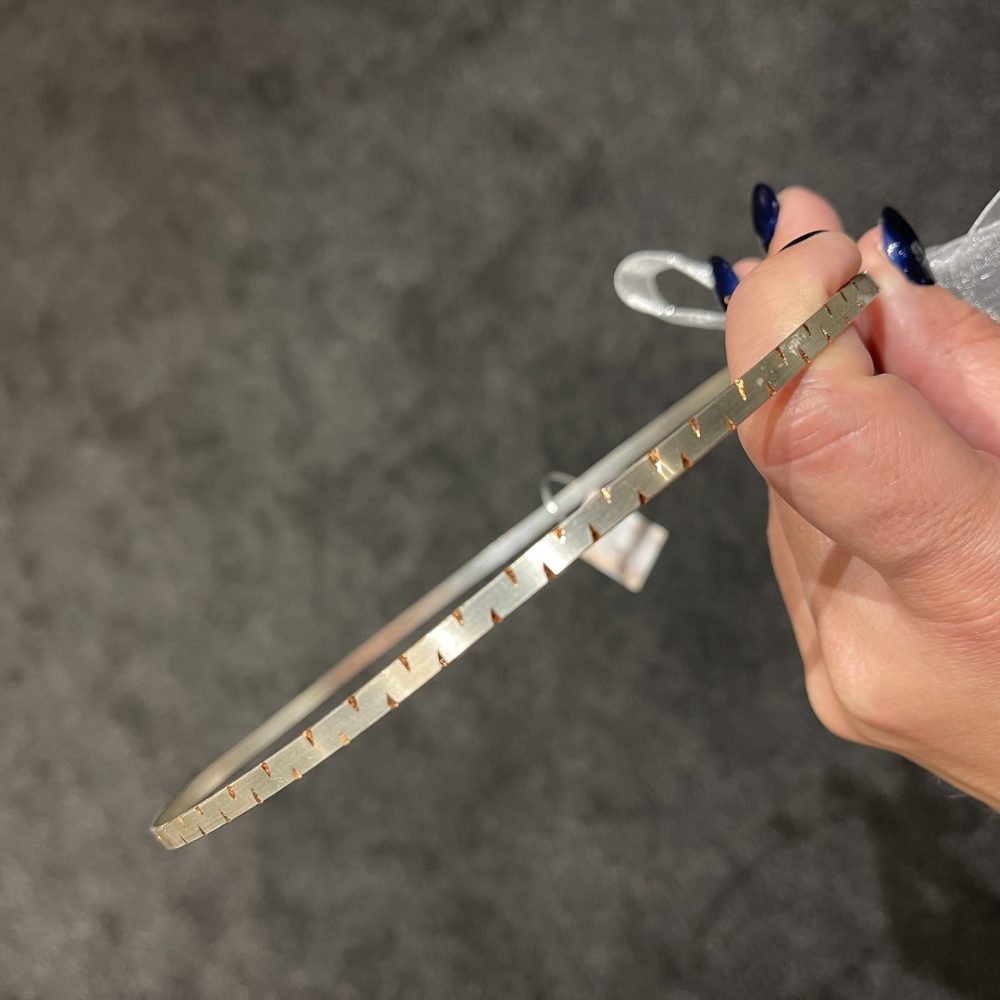 Χειροποίητα στέφανα “Xenia” , από ματ ασημί σφυρήλατο με ροζ χρυσό λεπτομέρειες! - Image 3