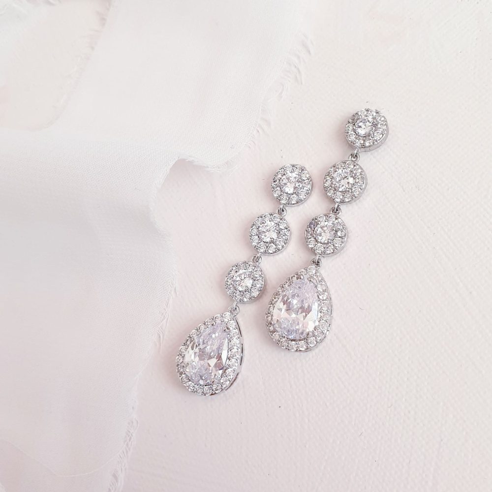 ''Joy'' σκουλαρίκια εξαιρετικής ποιότητας , με ζιργκόν κρύσταλλα που θα χαρίσουν λάμψη σε όποια εμφάνιση τα επιλέξετε! - Image 7