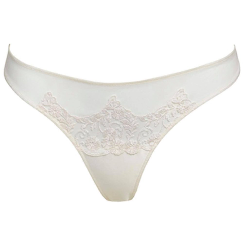 Στρίνγκ από ιβουάρ σατέν με ανάγλυφο κέντημα! - Image 2