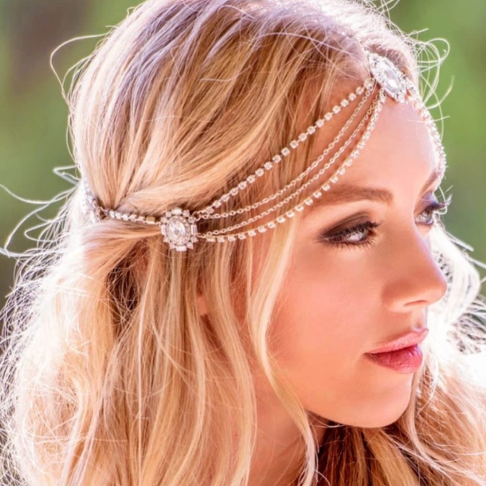 "Millena" headpiece. Ιδανικό αξεσουάρ για καλοκαιρινούς γάμους, για μία δεξίωση και για ιδιαίτερες  εμφανίσεις! Διαθέσιμο, σε χρυσό και ασημί. - Image 5