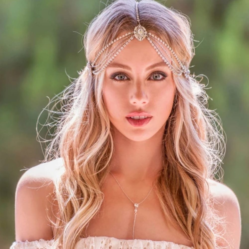 "Millena" headpiece. Ιδανικό αξεσουάρ για καλοκαιρινούς γάμους, για μία δεξίωση και για ιδιαίτερες  εμφανίσεις! Διαθέσιμο, σε χρυσό και ασημί. - Image 8