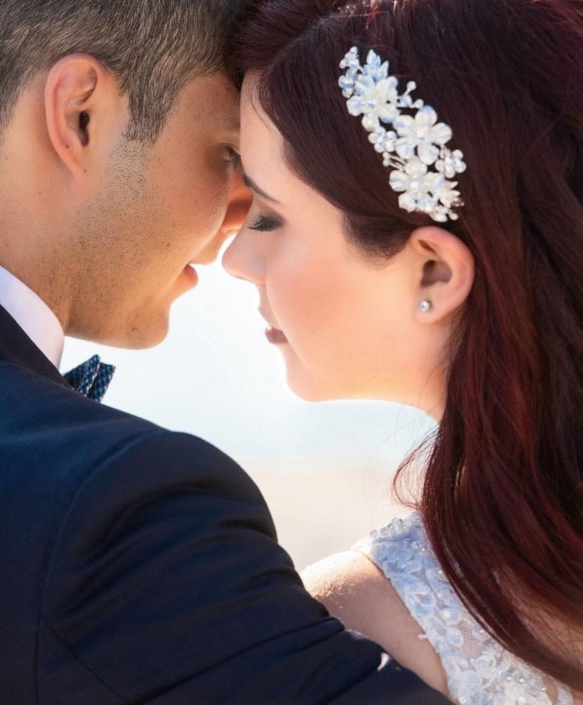 '' White Silver '' χτενάκι με λουλούδια από σμάλτο και λαμπερά κρύσταλλα! - Image 9