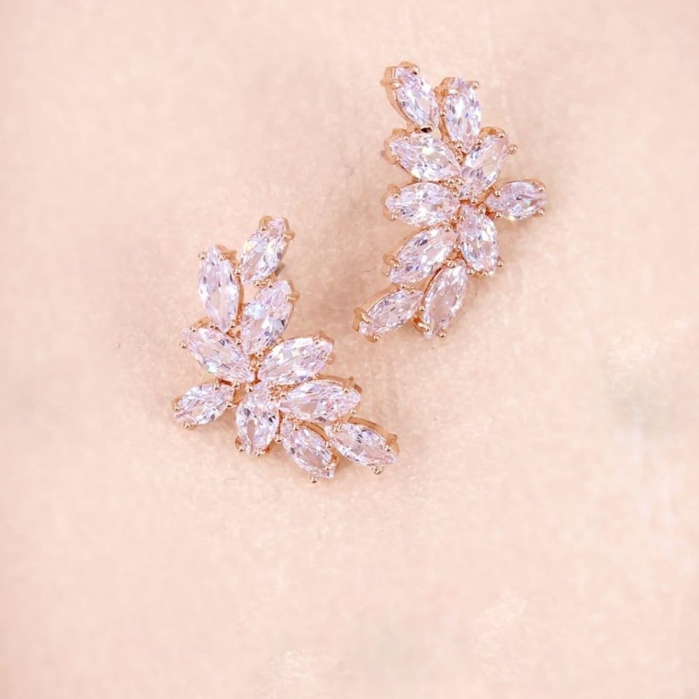 ''Lilianna'' grande , χειροποίητα νυφικά σκουλαρίκια με ζιργκόν πέτρες σε ασημί! - Image 14