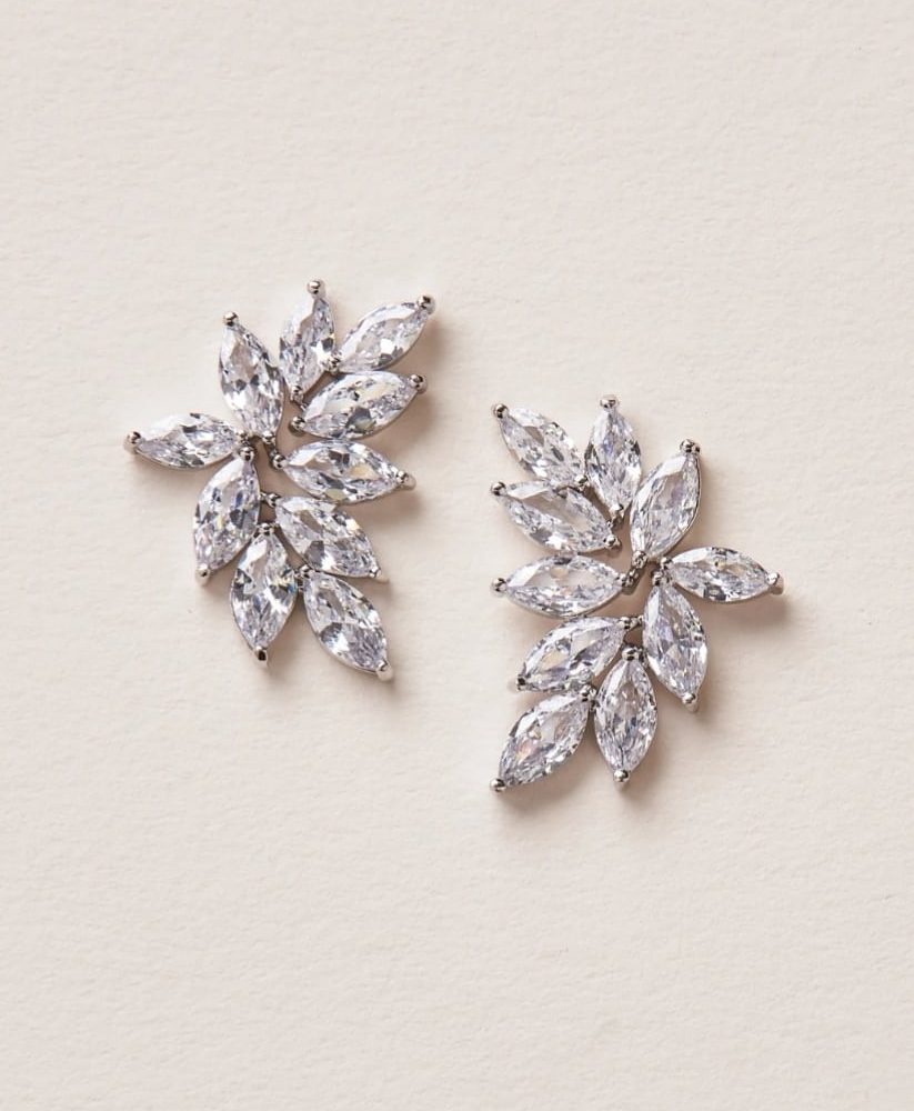 ''Lilianna'' grande , χειροποίητα νυφικά σκουλαρίκια με ζιργκόν πέτρες σε ασημί! - Image 12