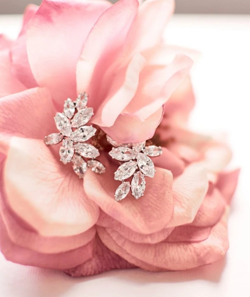 ''Lilianna'' grande , χειροποίητα νυφικά σκουλαρίκια με ζιργκόν πέτρες σε ασημί! - Image 17