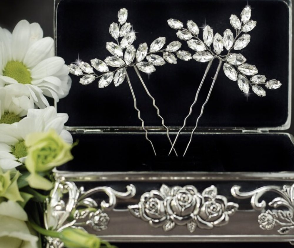 «Wonder» σετ από 2 hair pins με εξαιρετικής ποιότητας λαμπερά ζιργκον! - Image 3