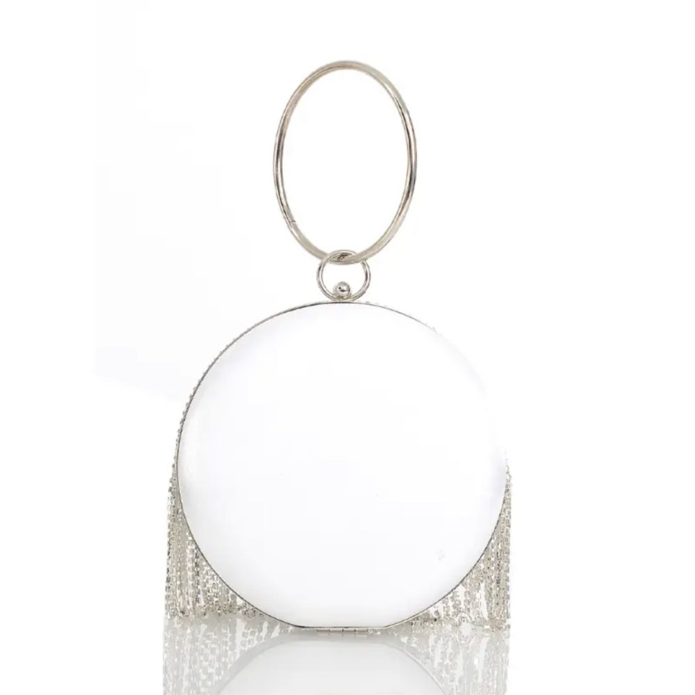 Boho clutch bag with pearls and crystals! - Image 2