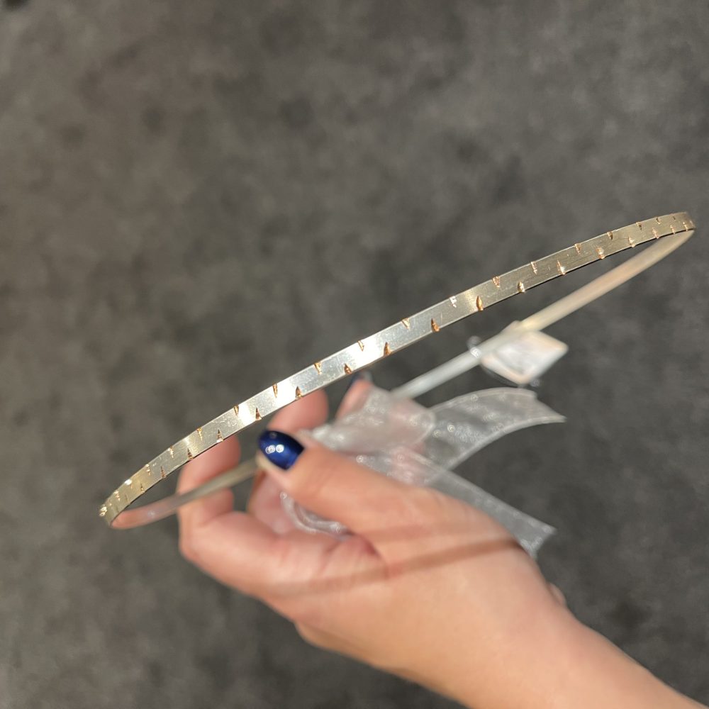 Χειροποίητα στέφανα “Xenia” , από ματ ασημί σφυρήλατο με ροζ χρυσό λεπτομέρειες! - Image 4