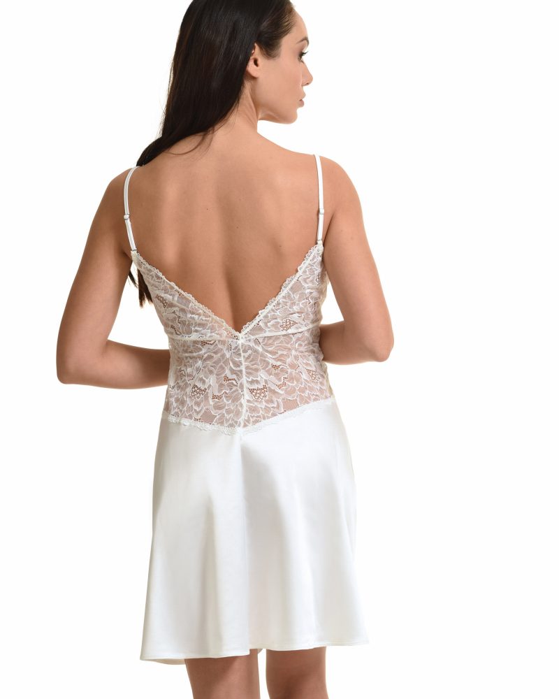 Θηλυκό σατέν νυχτικάκι με ελαστική δαντέλα στο στήθος και στην πλάτη! - Image 6