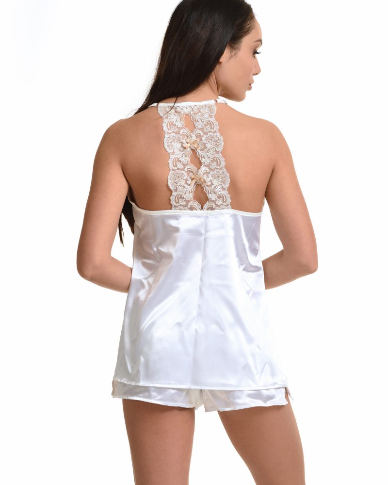 Baby doll από σατέν με εντυπωσιακό τελείωμα στην πλάτη! Ιδανικό για το νυφικό σου σετ! - Image 3