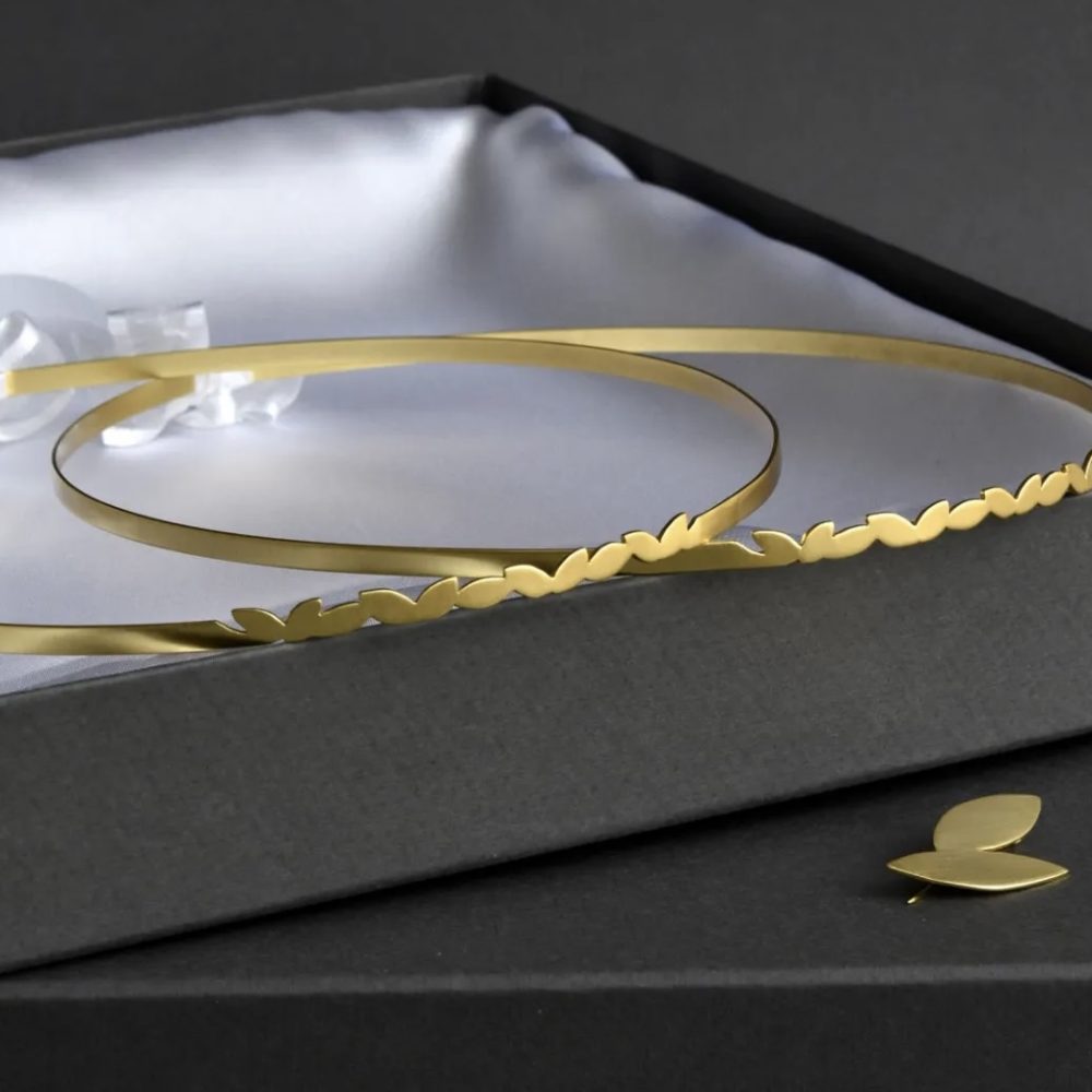 "FALL in love" χειροποίητα επάργυρα στέφανα γάμου - ματ! - Image 4