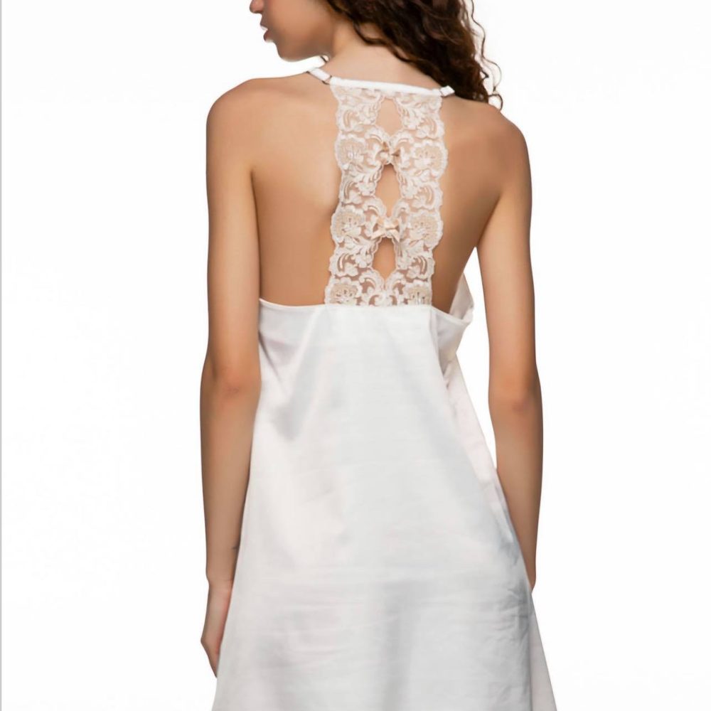 Σατέν νυχτικό με κέντημα στην πλάτη! - Image 2