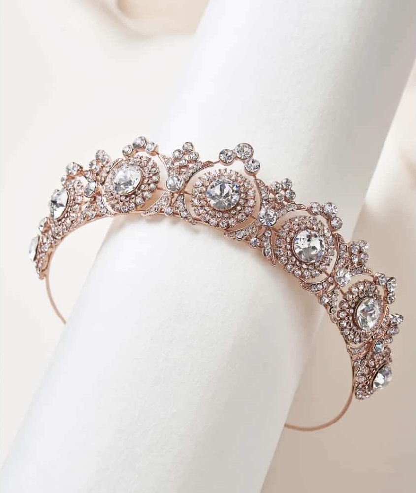 ''Dutchess'' , vintage τιάρα με κρύσταλλα σε ροζ χρυσό - Image 7