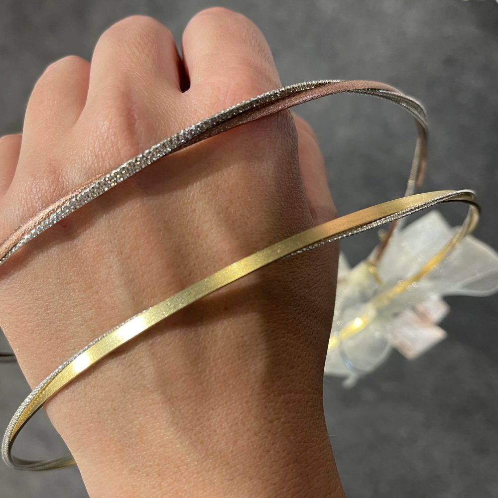 “Magnetic” πανέμορφα στέφανα. Χειροποίητα δίχρωμα, σε minimal γραμμή , χρυσό ματ με λαμπερή διακόσμηση! - Image 8