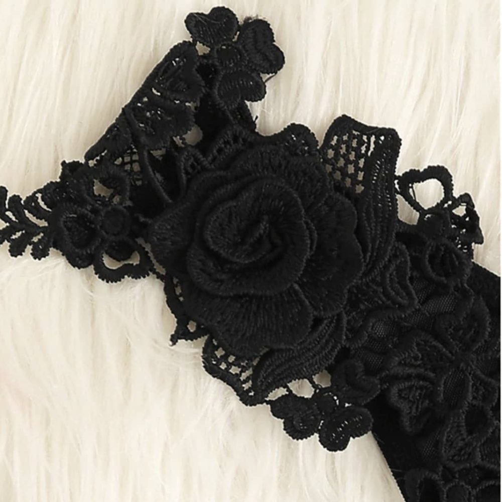 Σετ εσώρουχα μαύρη δαντέλα - Image 5