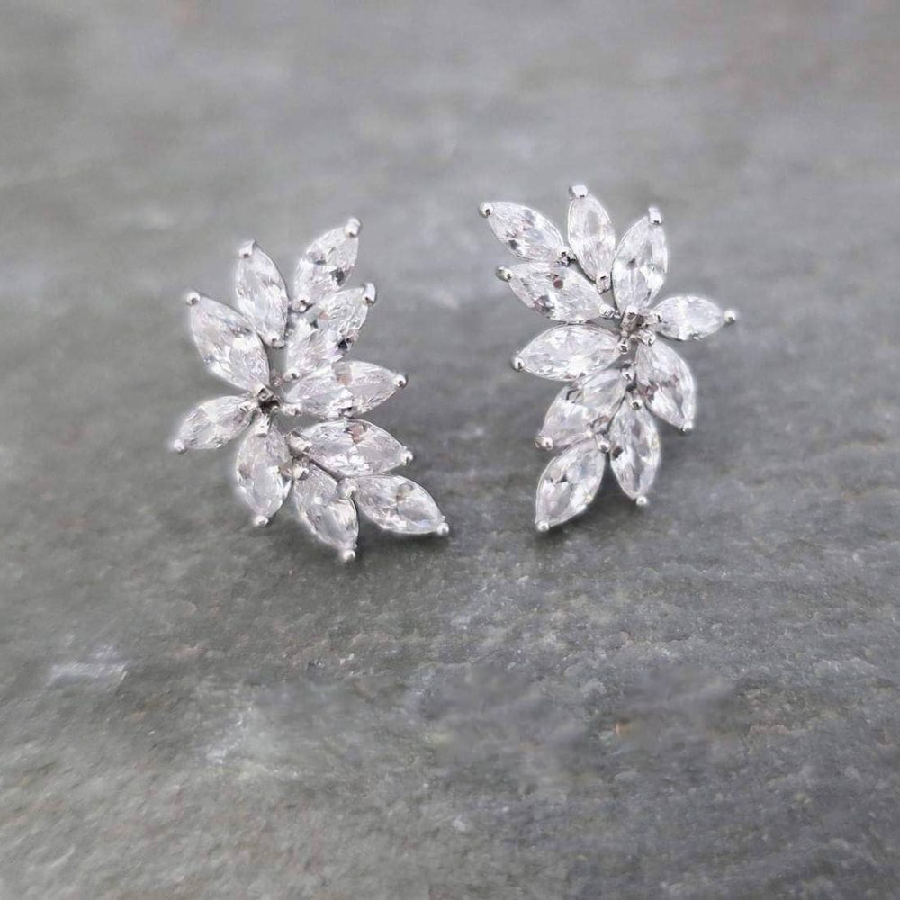 'Lilianna' small , χειροποίητα σκουλαρίκια με ζιργκόν πέτρες σε 3 αποχρώσεις - Image 8