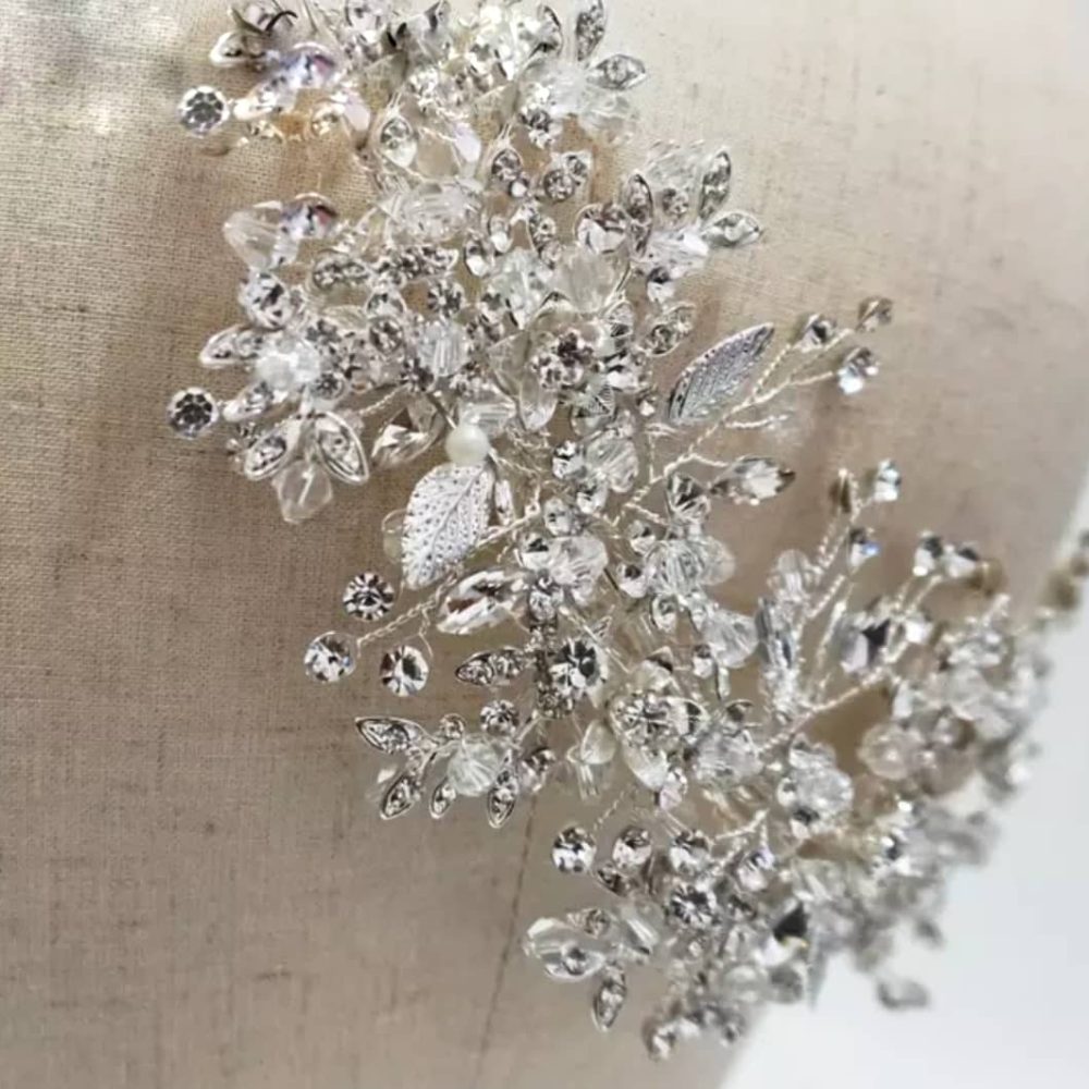 ''Ζenia''  εξαιρετικής ποιότητας χτενάκι , χειροποίητο με επίστρωση από ασήμι και κρύσταλλα! - Image 4