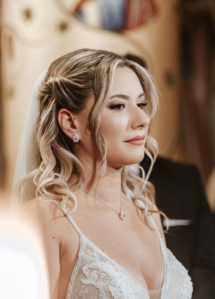 ”Tear drop rose gold” σετ. Αποτελείται από σκουλαρίκια και το ίδιο κολιέ του! - Image 3