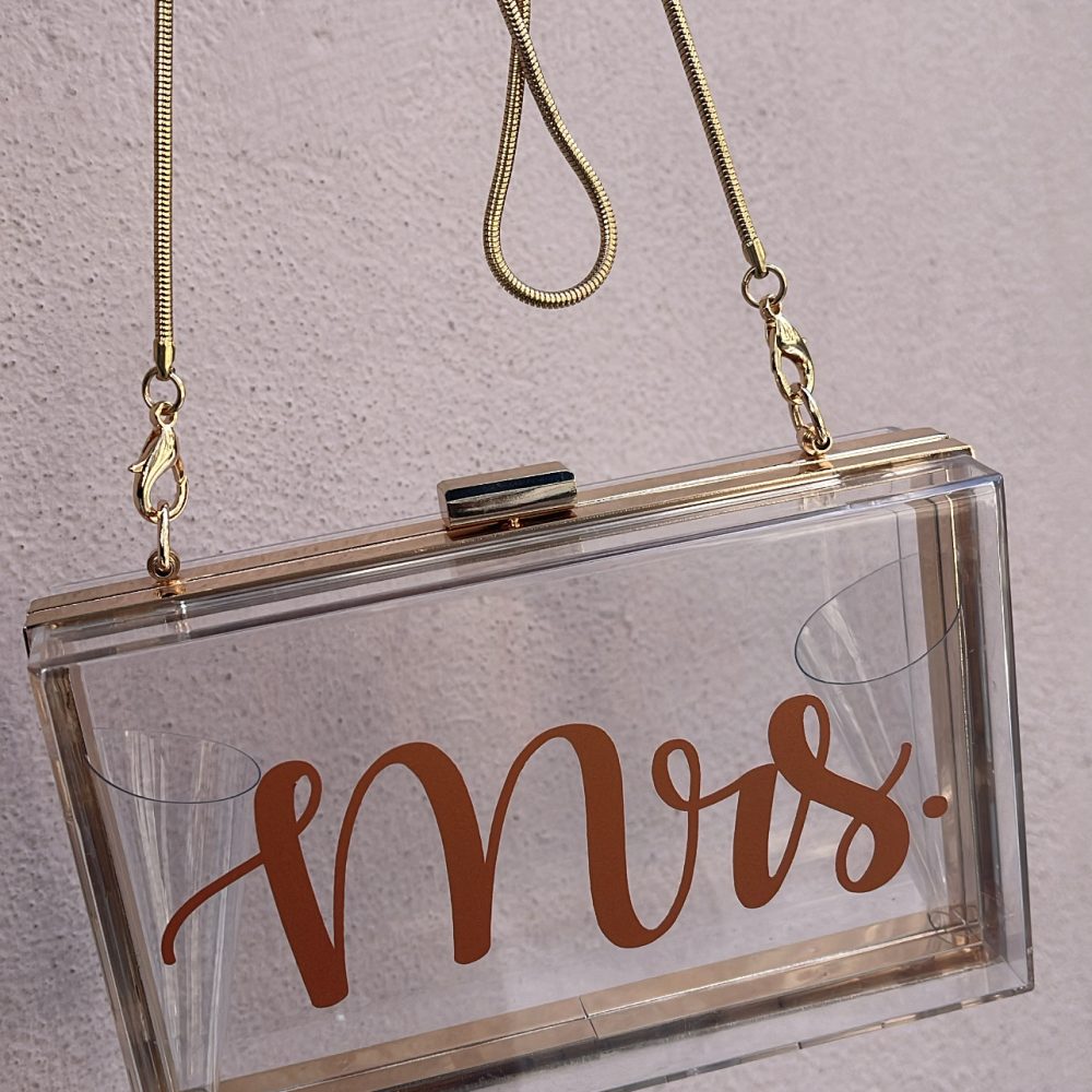 Clutch τσαντάκι ''Mrs'' από διάφανο πλέξιγκλας! - Image 2