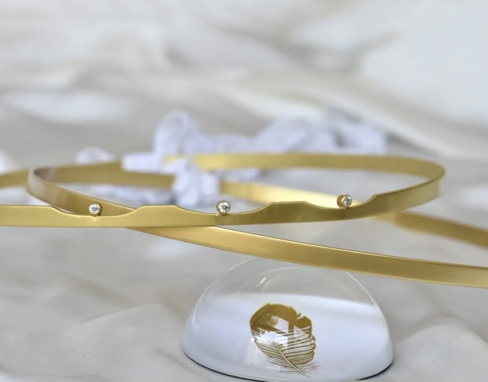 "King & Queen" επάργυρα στέφανα γάμου - ματ! - Image 4