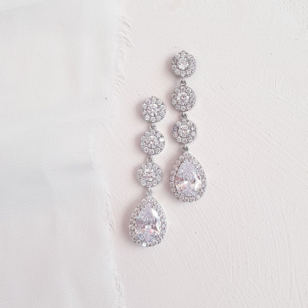 ''Joy'' σκουλαρίκια εξαιρετικής ποιότητας , με ζιργκόν κρύσταλλα που θα χαρίσουν λάμψη σε όποια εμφάνιση τα επιλέξετε! - Image 6