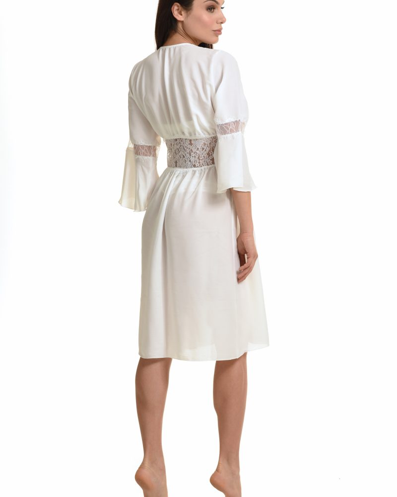 Ρόμπα από μαλακή, αέρινη ζορζέτα και δαντέλα! - Image 4