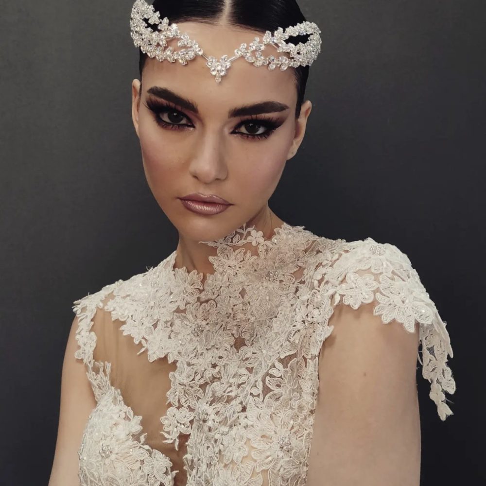 «Dione» διάδημα για το μέτωπο, εξολοκλήρου στολισμένο με γνήσιους κρύσταλλα ζιργκόν! - Image 3