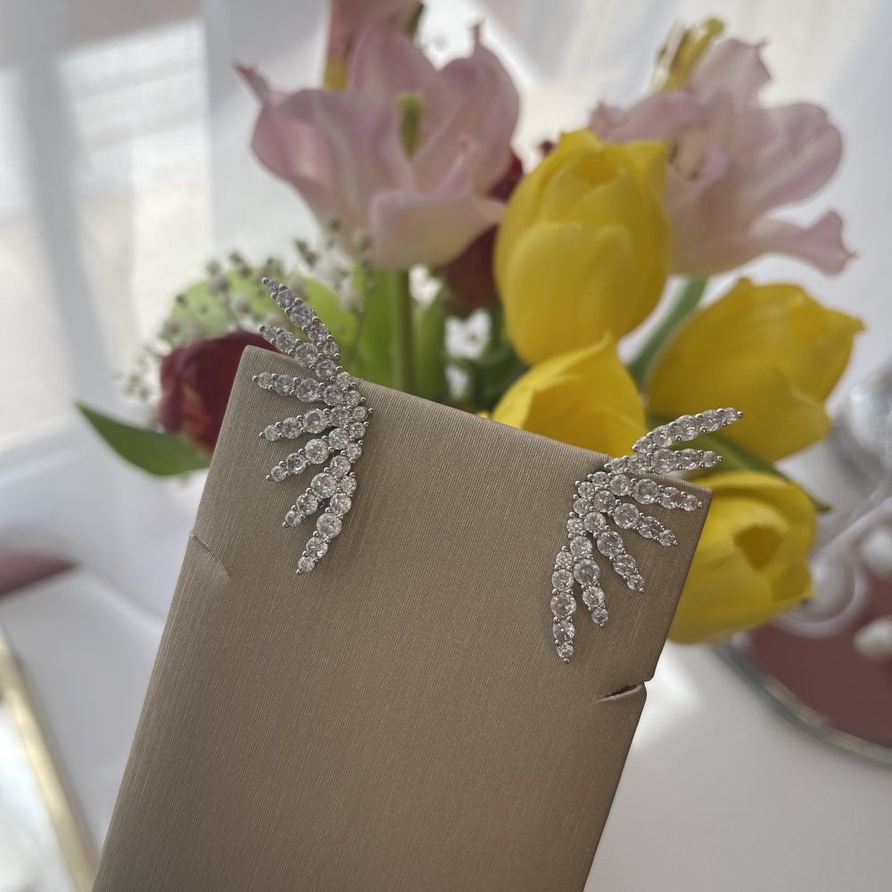 «Kyra» εντυπωσιακά statement σκουλαρίκια σε ασημί! - Image 1