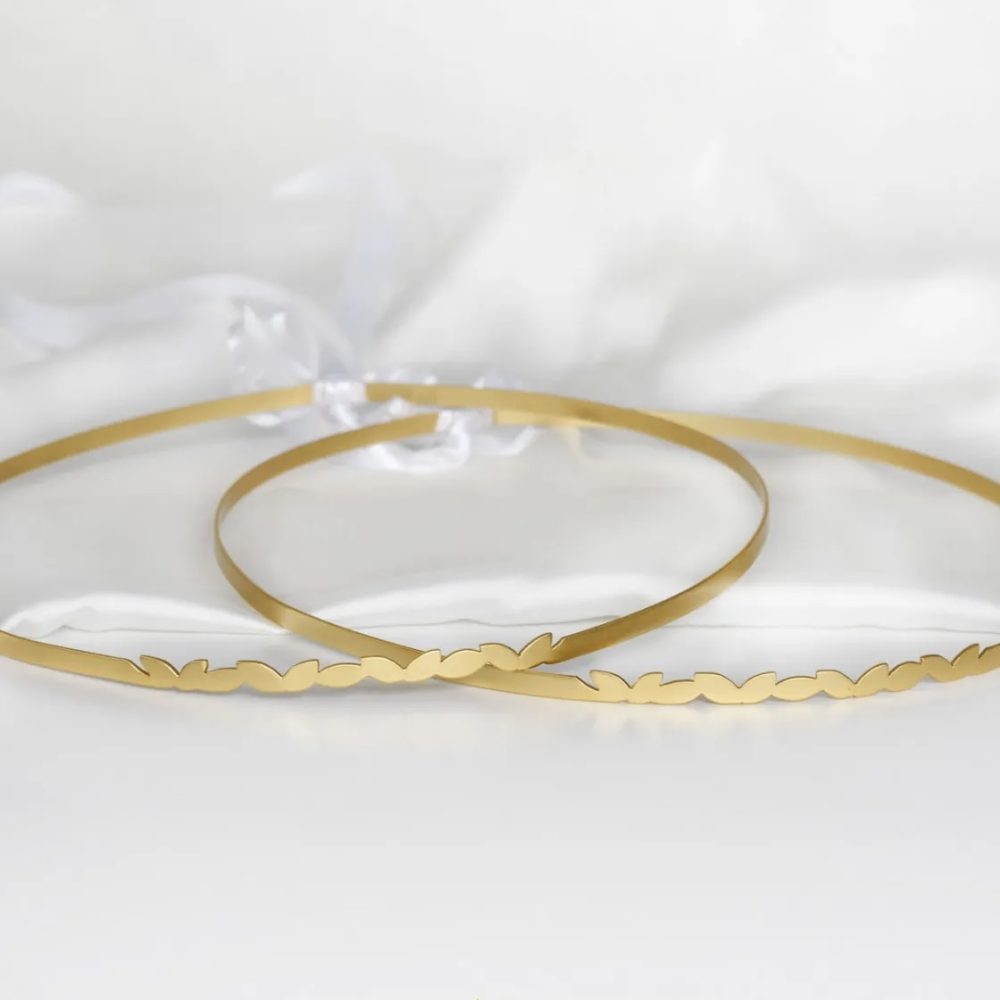 "FALL in love" χειροποίητα επάργυρα στέφανα γάμου - ματ! - Image 5