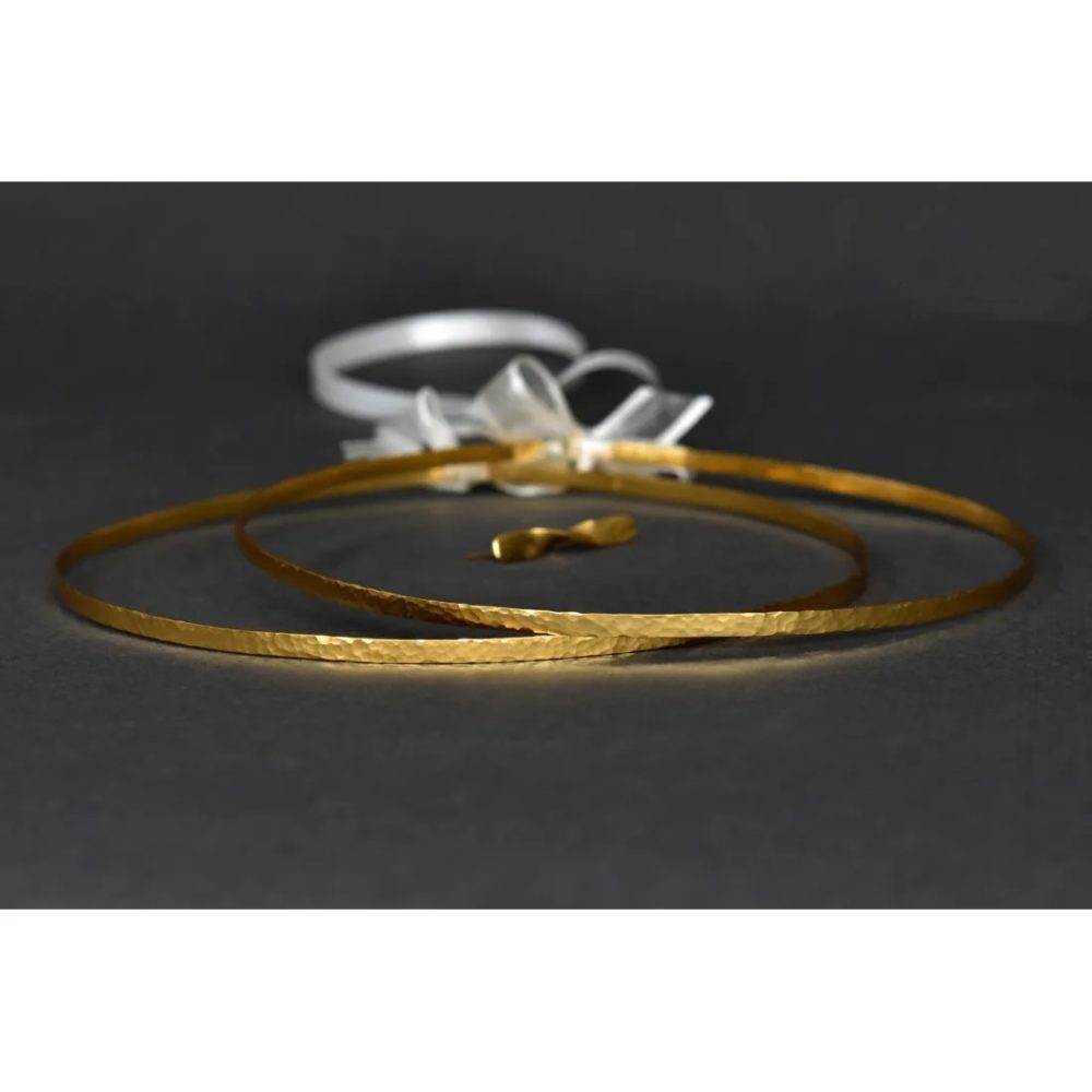 "Simplicity" επάργυρα στέφανα γάμου - σφυρήλατα! - Image 4