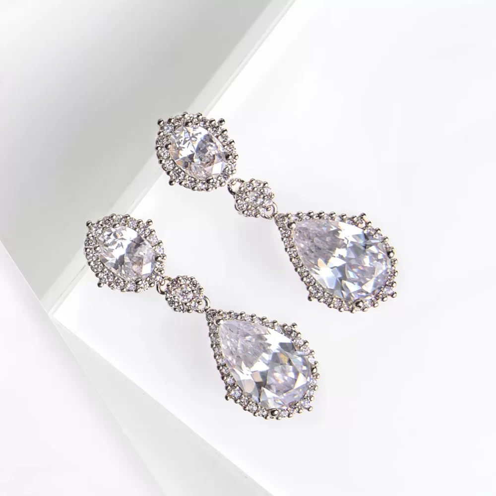 ''Niovi'' σκουλαρίκια με αριστοκρατικό σχεδιασμό! Μεσαίου μήκους, επιχρυσωμένα με ζιργκόν ανώτερης ποιότητας! - Image 8