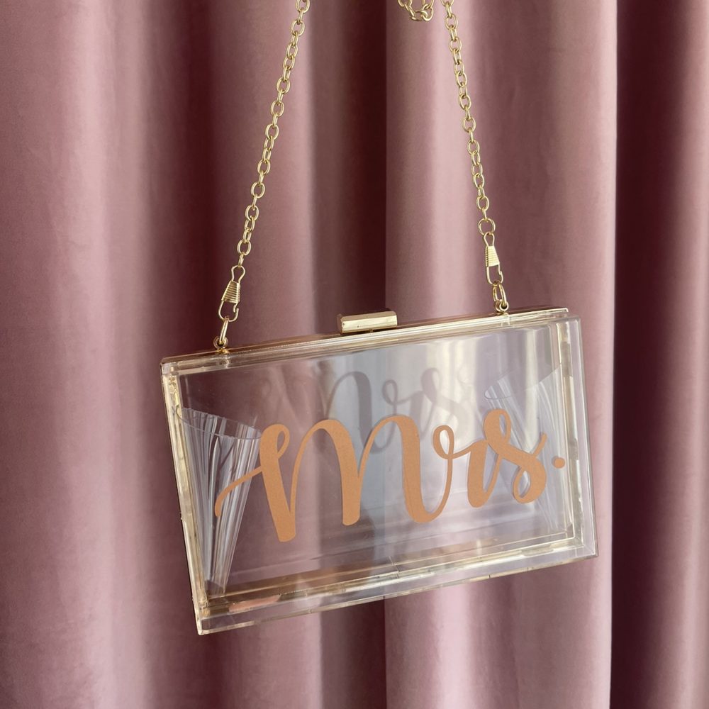 Clutch τσαντάκι ''Mrs'' από διάφανο πλέξιγκλας! - Image 3