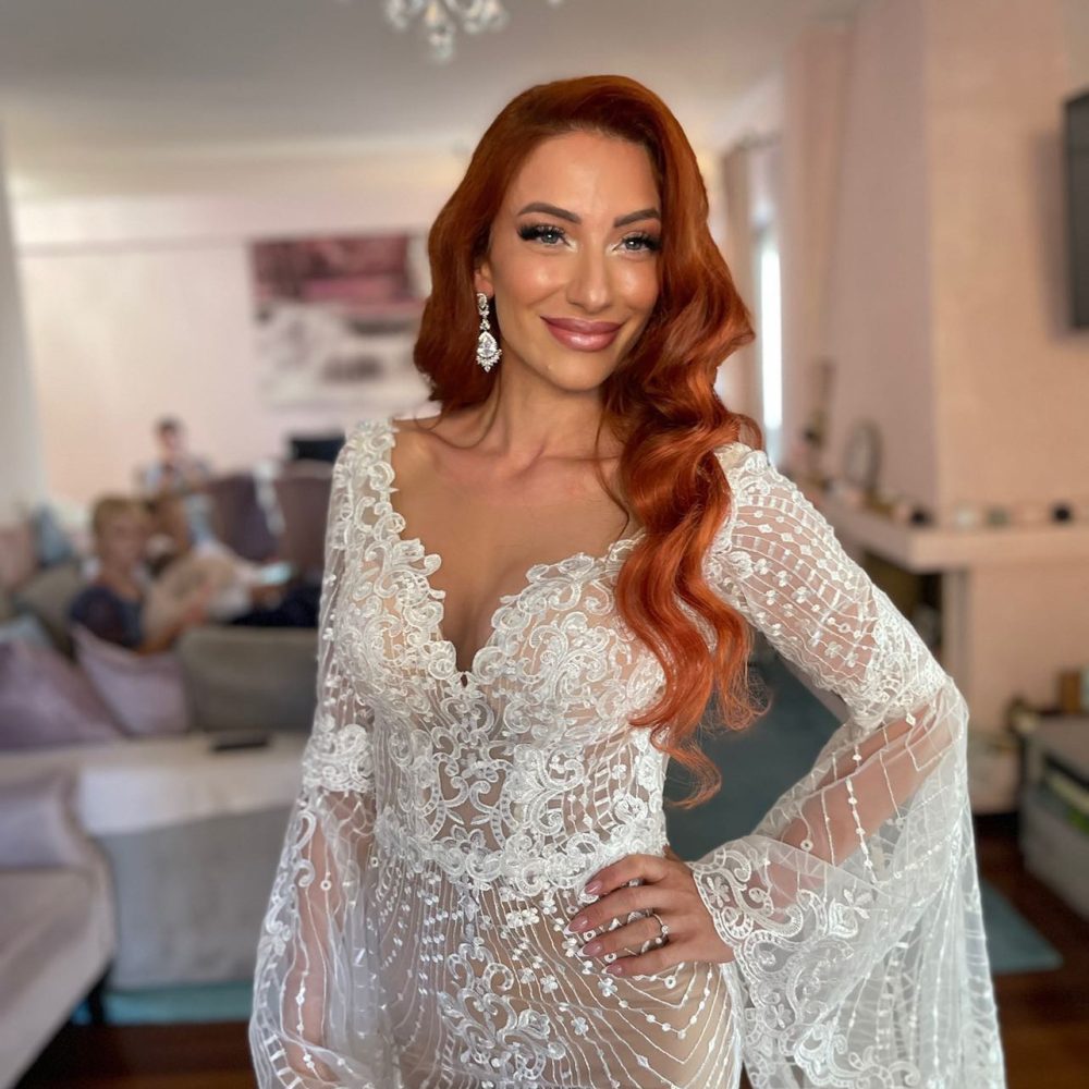 ''Adore'' εντυπωσιακά μακριά σκουλαρίκια με λευκές πέτρες ζιργκόν και σχεδιασμό που ξεχωρίζει! - Image 2