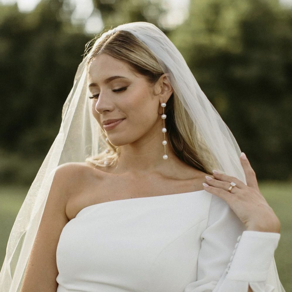 “Nikki” στυλάτα μακριά σκουλαρίκια, από ασήμι 925 επιχρυσωμένο και μαργαριτάρια του γλυκού νερού! - Image 3