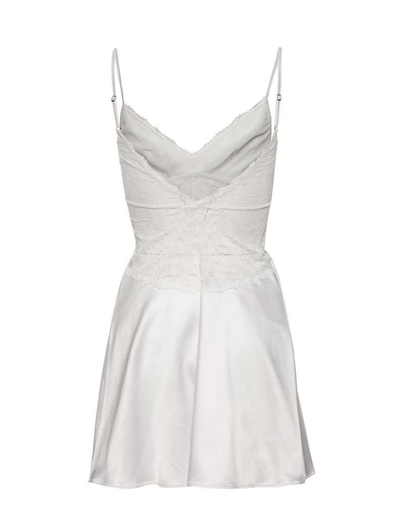 Θηλυκό σατέν νυχτικάκι με ελαστική δαντέλα στο στήθος και στην πλάτη! - Image 5