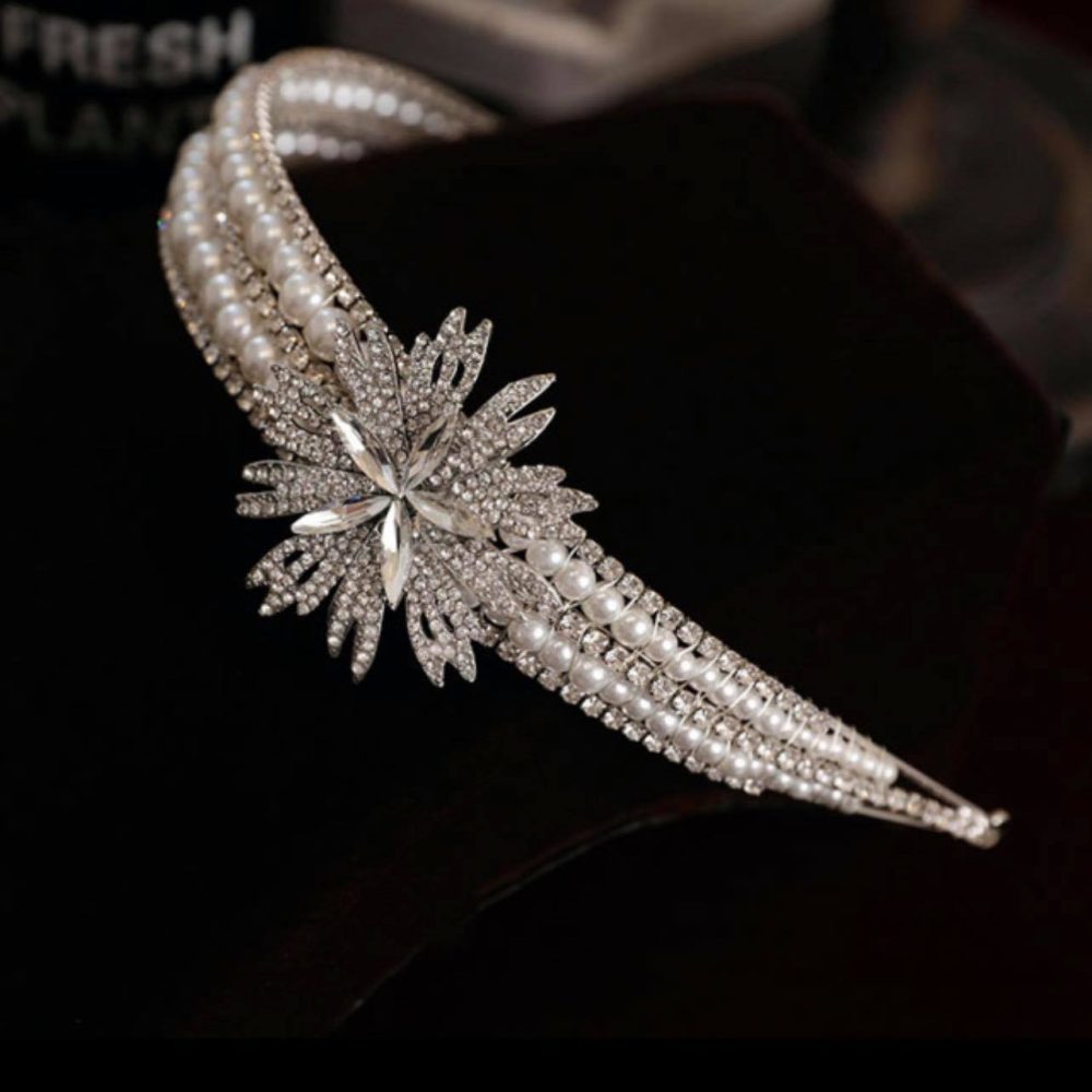 Λαμπερό boho hairpiece, με κρύσταλλινο λουλούδι  και μαργαριτάρια! - Image 2