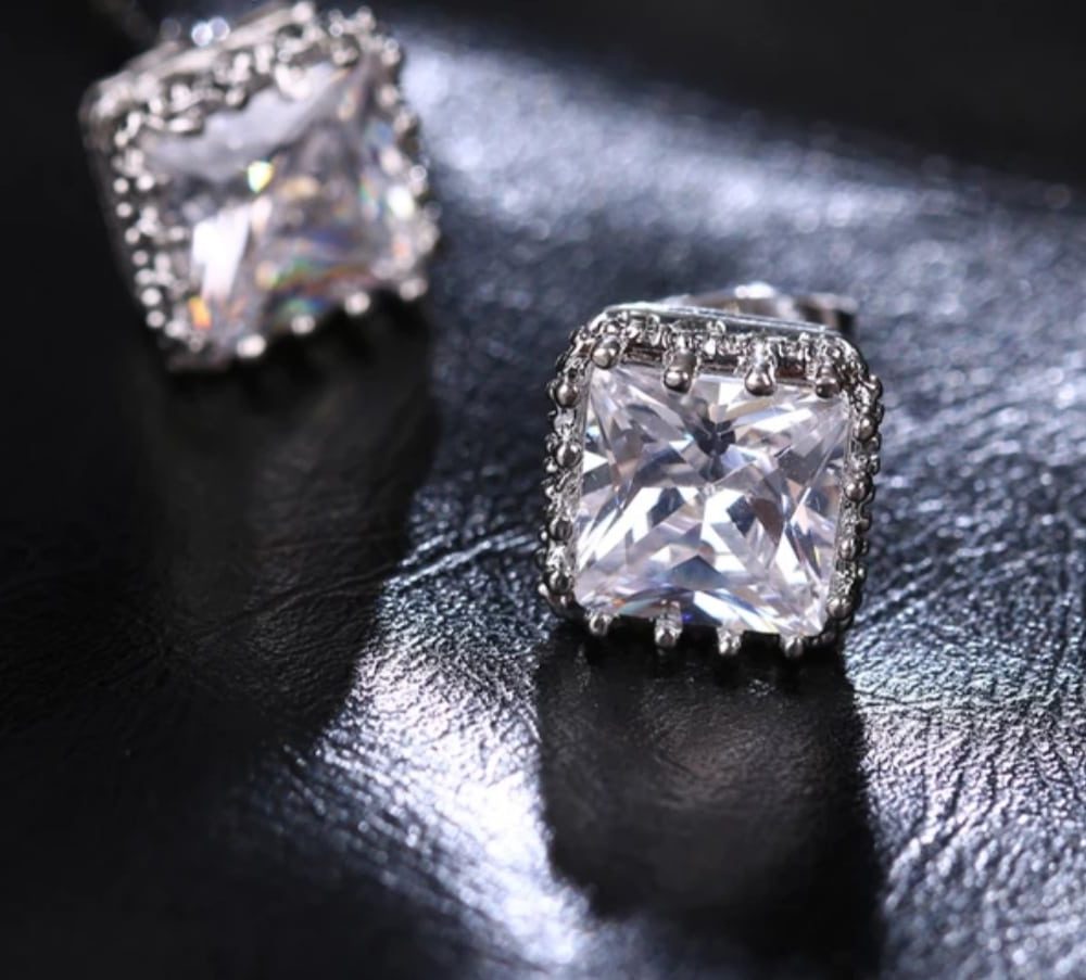 ''Luxury Cubic'' πολυτελή γεωμετρικά σκουλαρίκια με εξαιρετικής ποιότητας κρύσταλλο zirconia! - Image 3