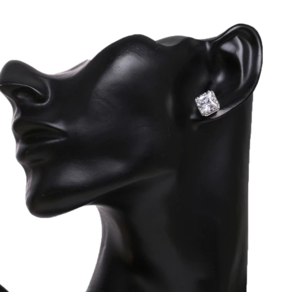 ''Luxury Cubic'' πολυτελή γεωμετρικά σκουλαρίκια με εξαιρετικής ποιότητας κρύσταλλο zirconia! - Image 4