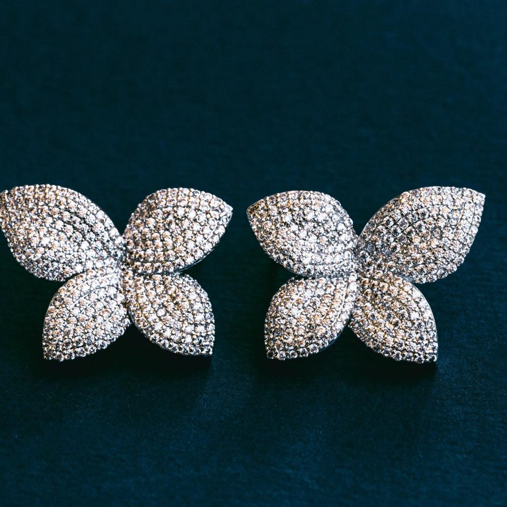 ''Edem'' σκουλαρίκια μοναδικής αισθητικής.  Λευκόχρυσο με ζιργκόν. - Image 5