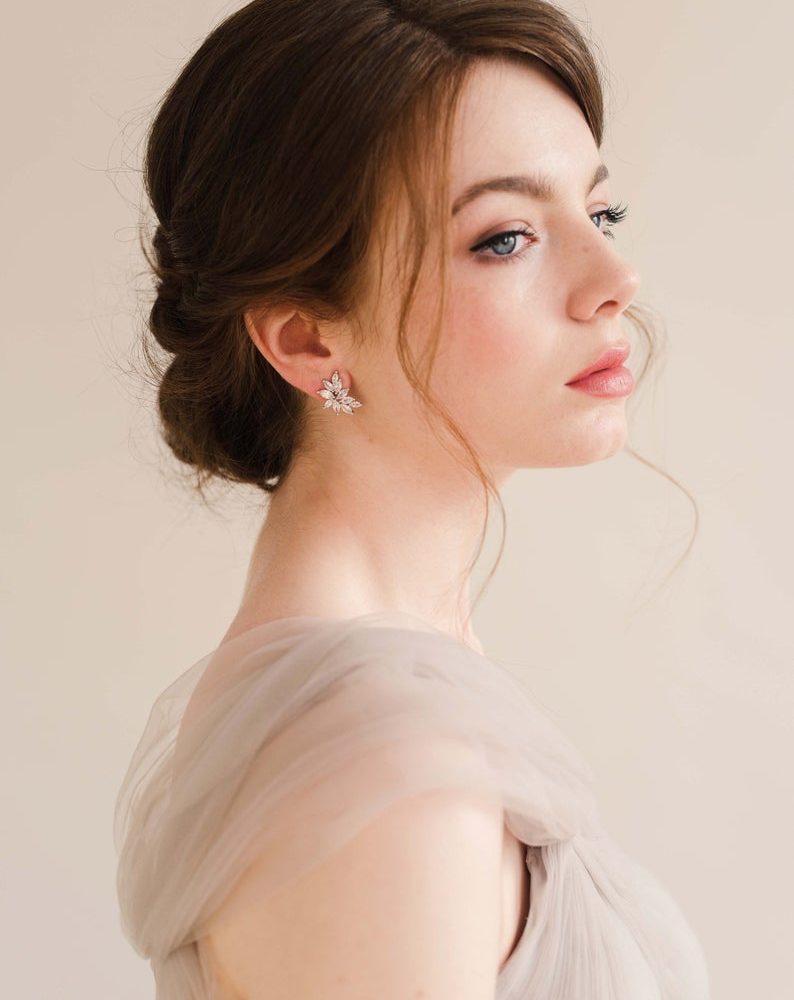 'Lilianna' small , χειροποίητα σκουλαρίκια με ζιργκόν πέτρες σε 3 αποχρώσεις - Image 12