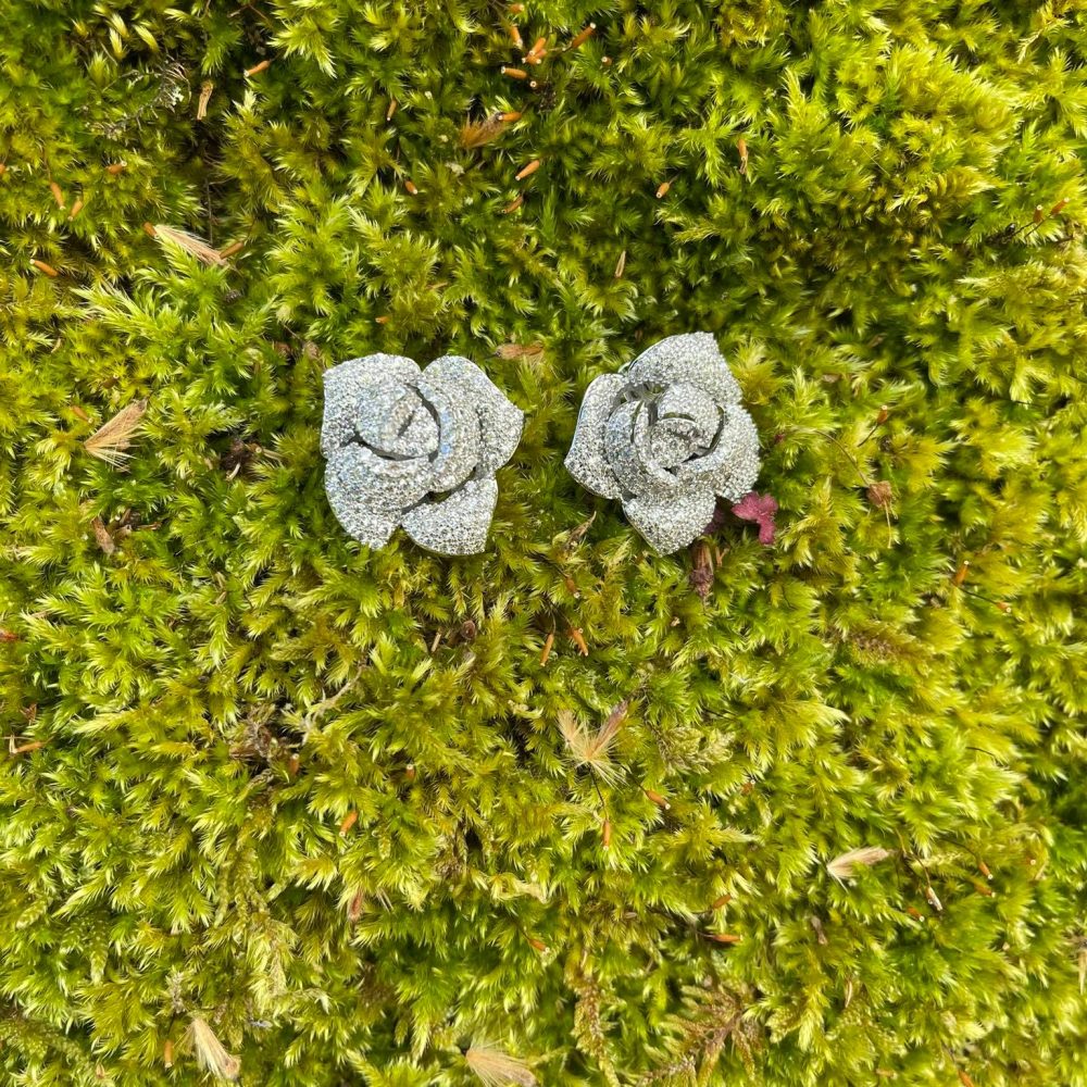 Rose flower statement σκουλαρίκια μοναδικής ομορφιάς! - Image 6