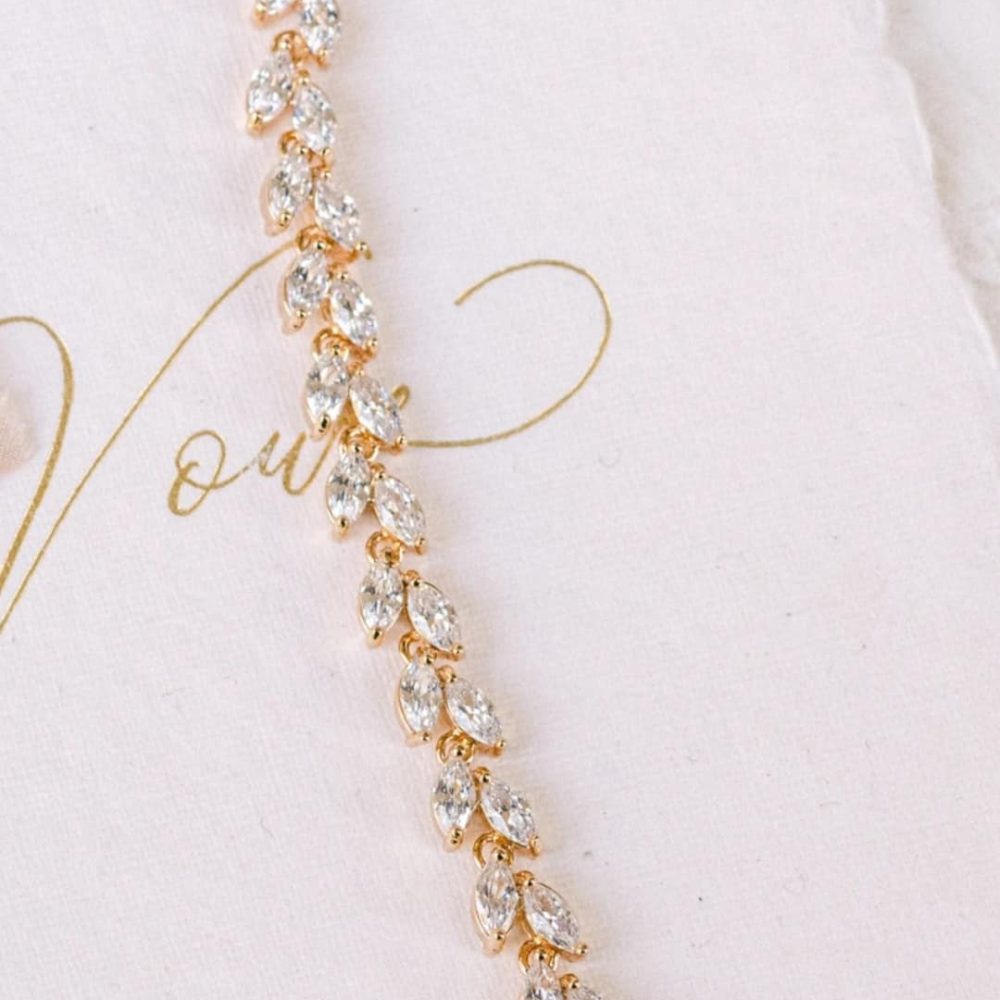 Κλασσικό και διαχρονικό βραχιόλι ‘Eva’ σε χρυσό με κρύσταλλα ζιργκόν! - Image 3