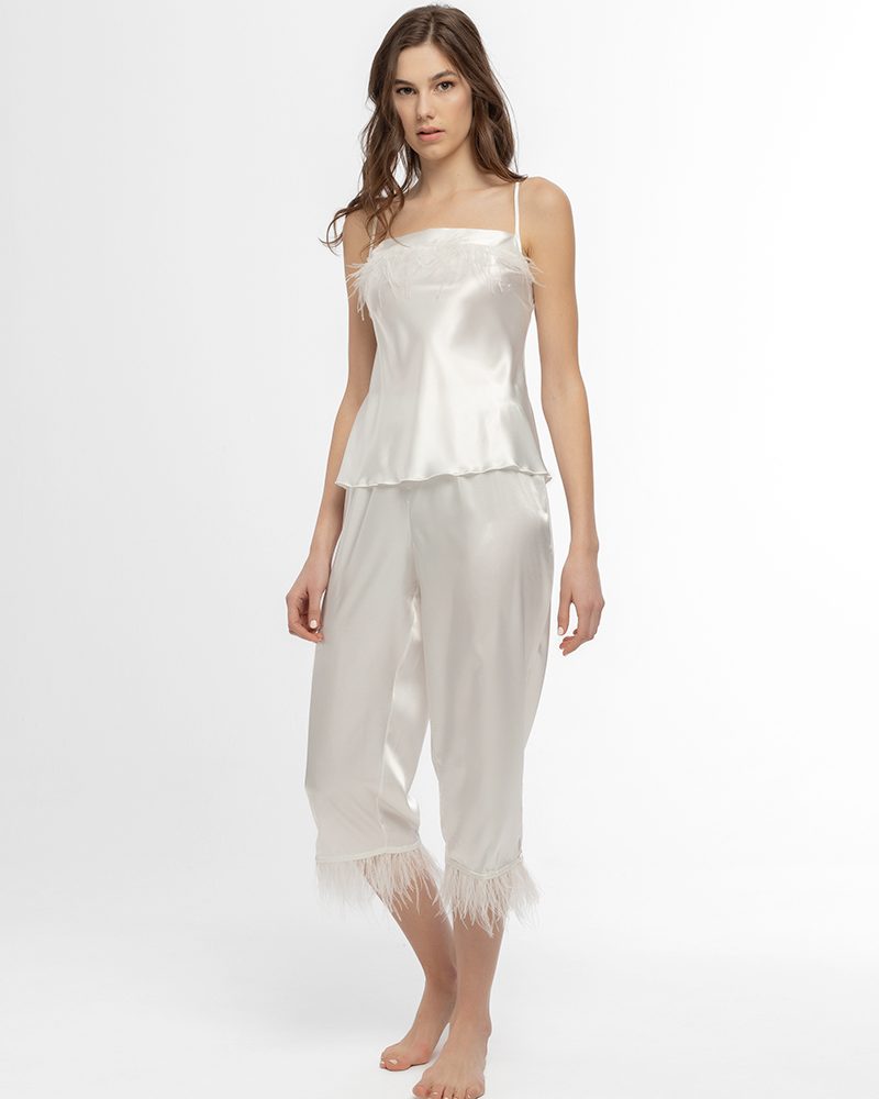 Πρωτότυπη , σατέν νυφική πυτζάμα με φτερά ''Lenia'' ! - Image 2