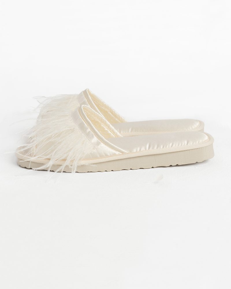 Νυφική παντόφλα ανοιχτή με φτερά! - Image 2