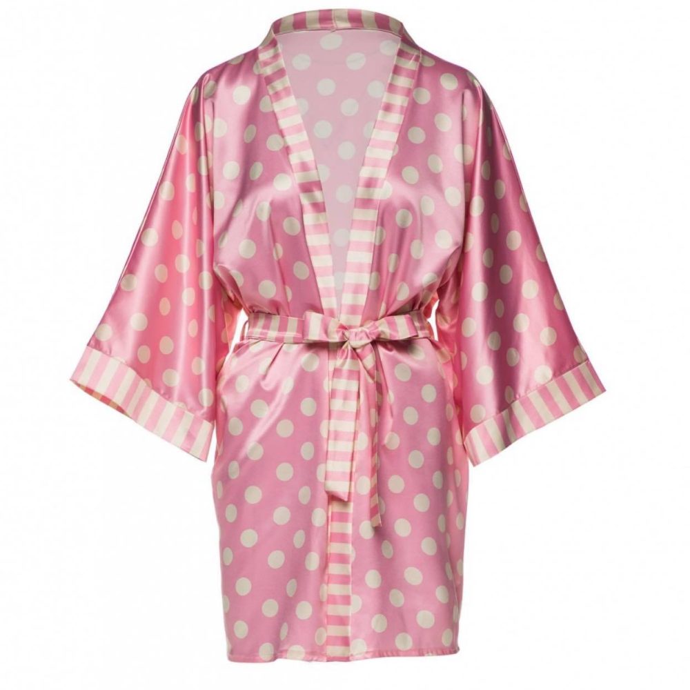 Σατέν ρόμπα σε girly ροζ  απόχρωση! - Image 2