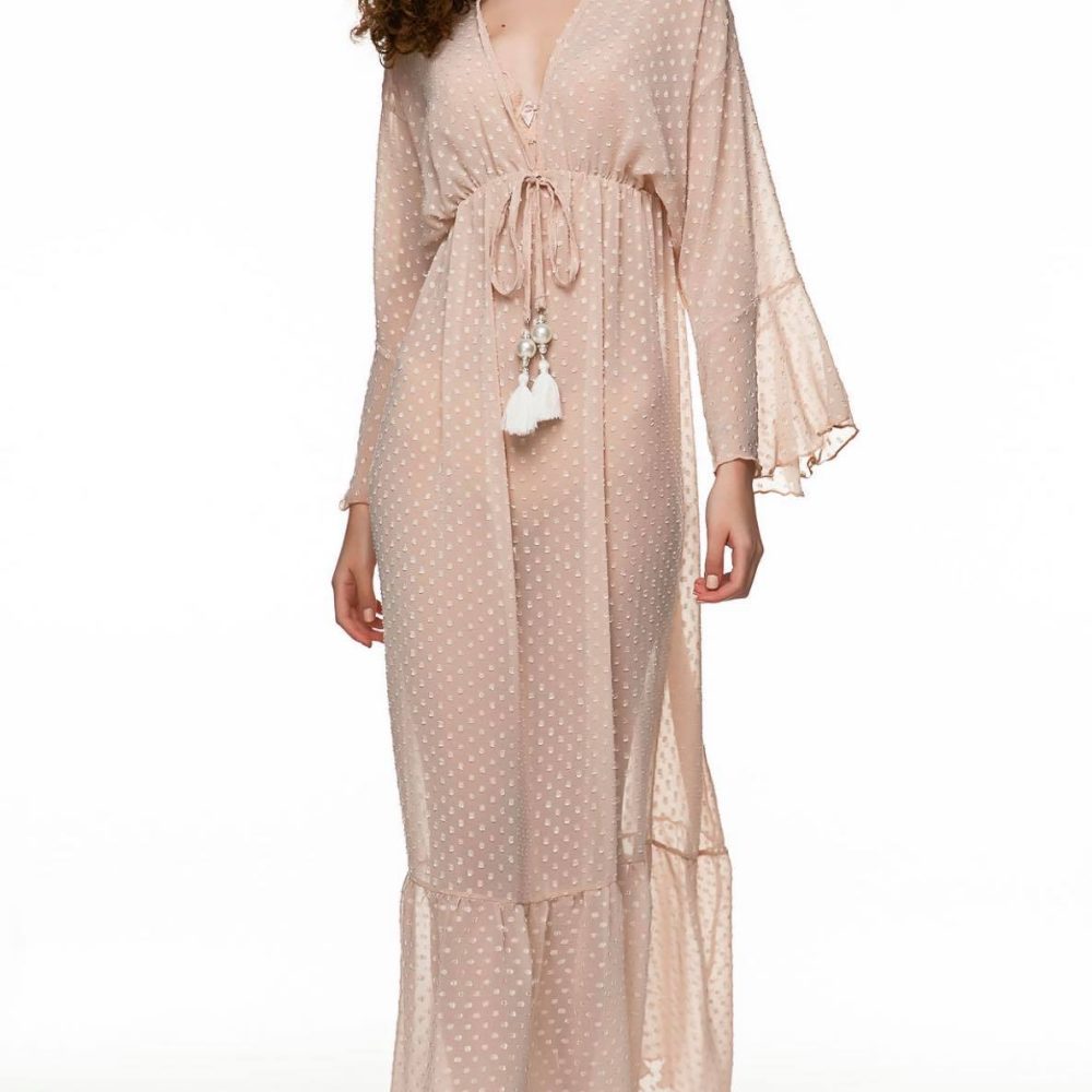 Μακρύ φόρεμα από μαλακό ύφασμα , ιδανικό για άνετες homewear εμφανίσεις! - Image 5