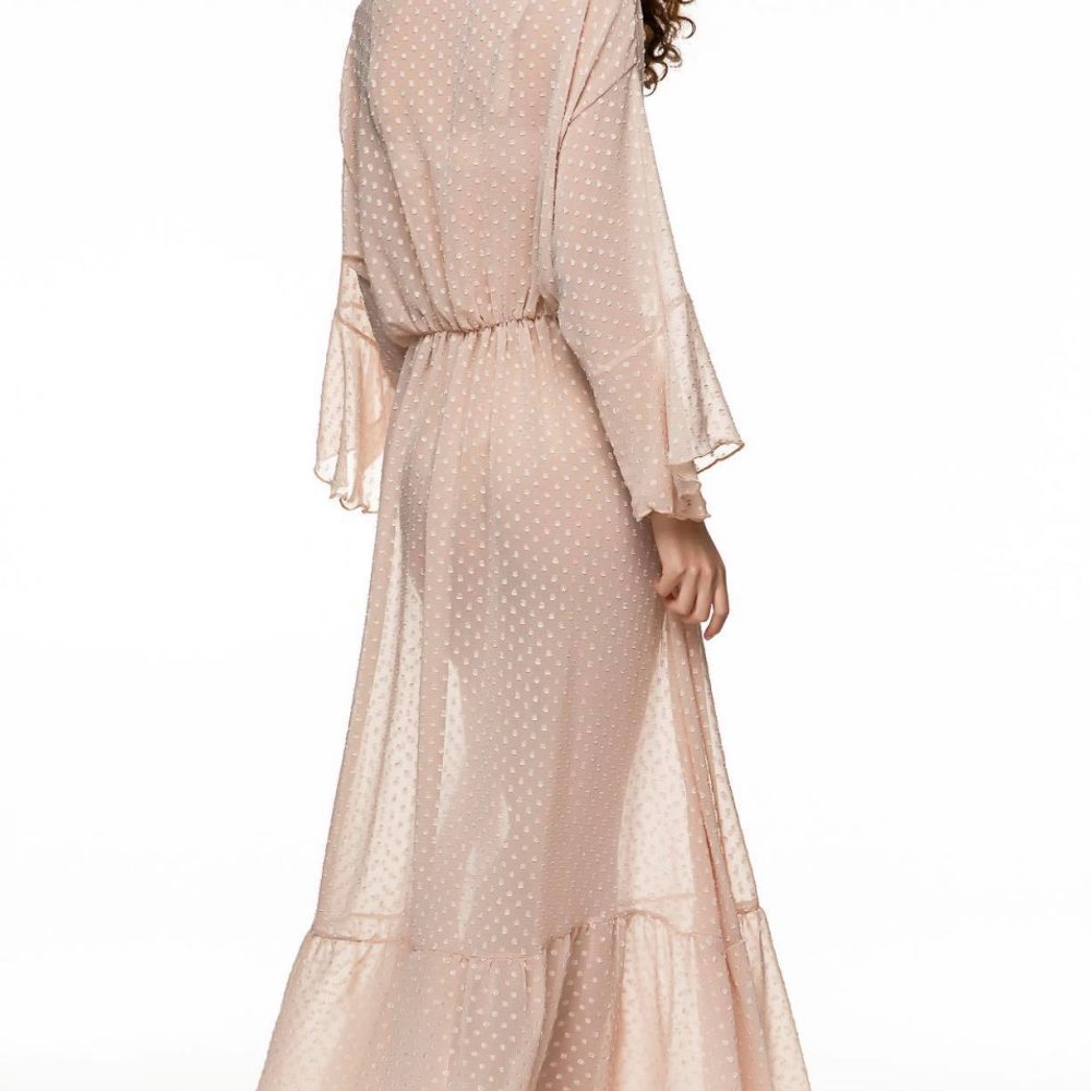 Μακρύ φόρεμα από μαλακό ύφασμα , ιδανικό για άνετες homewear εμφανίσεις! - Image 3