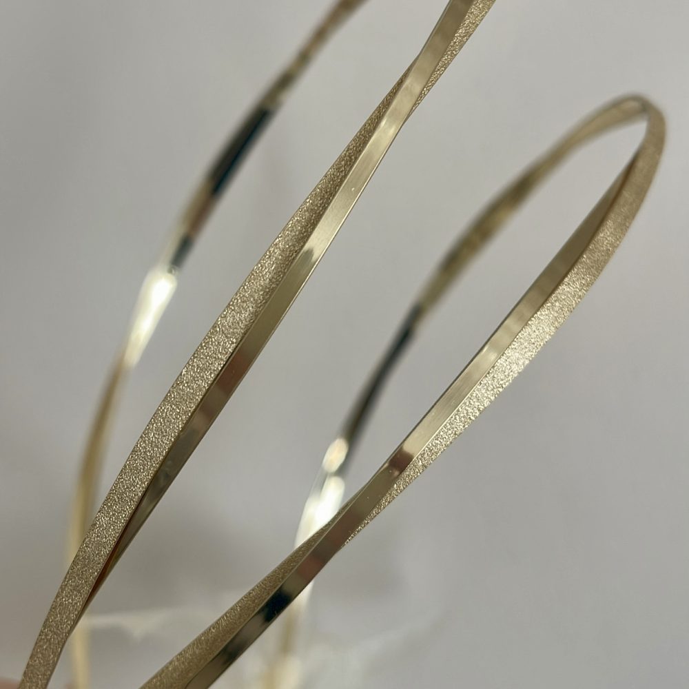 “Dreamers” επάργυρα στέφανα γάμου σε χρυσό, με συνδυασμό 2 τεχνικών, γυαλιστερό με ματ!