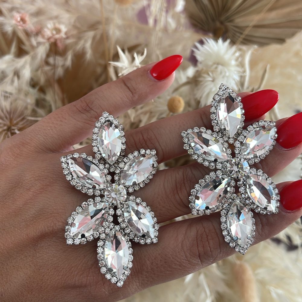 “Yankaèa” oversized σκουλαρίκια με λαμπερά κρύσταλλα! - Image 3