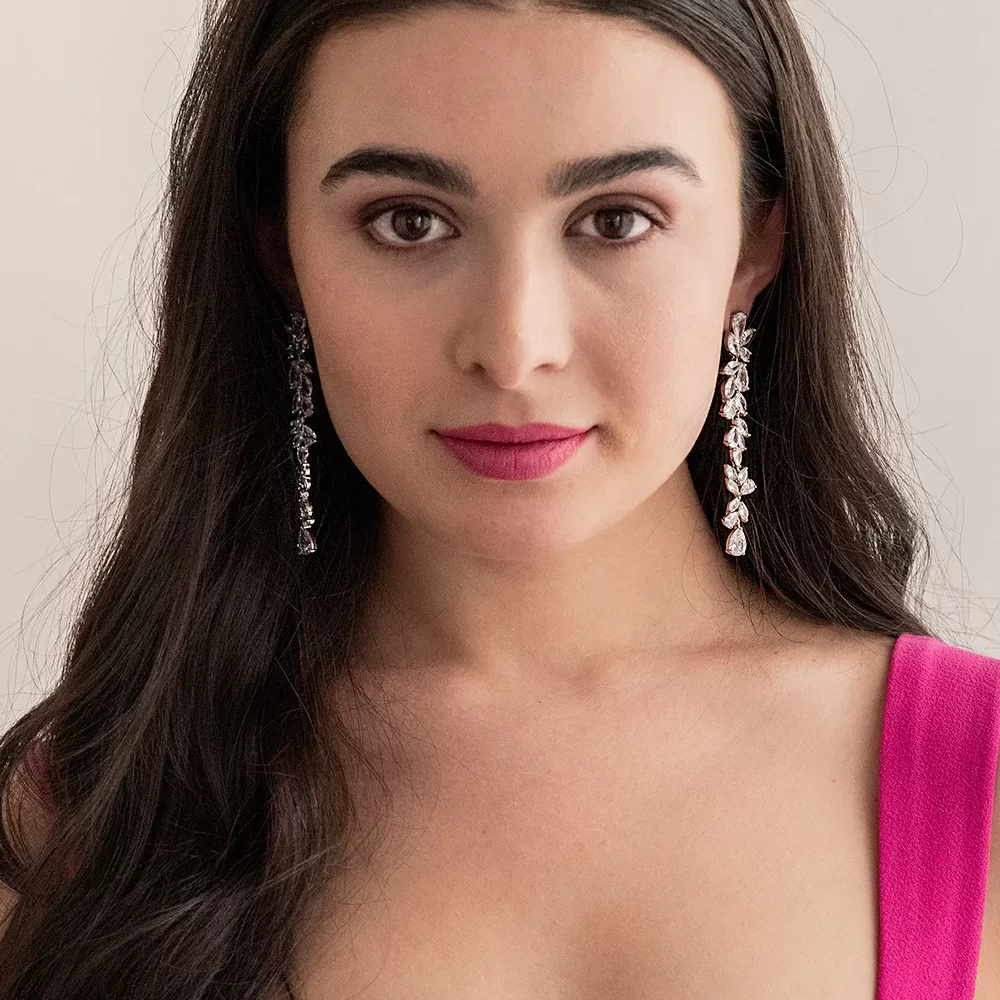 “Radiant” πανέμορφα μακριά σκουλαρίκια, επιχρυσωμένα με εξαιρετικής ποιότητας λαμπερά ζιργκόν! - Image 7